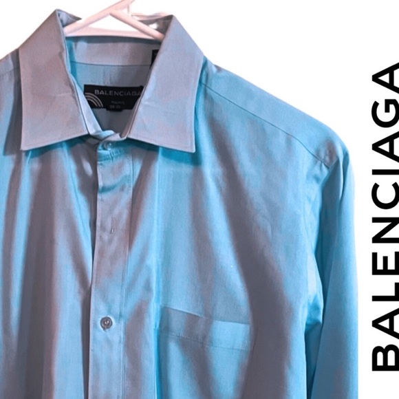 Men’s Balenciaga Light Blue Long sleeve button down 34/35 - Picture 1 of 1
